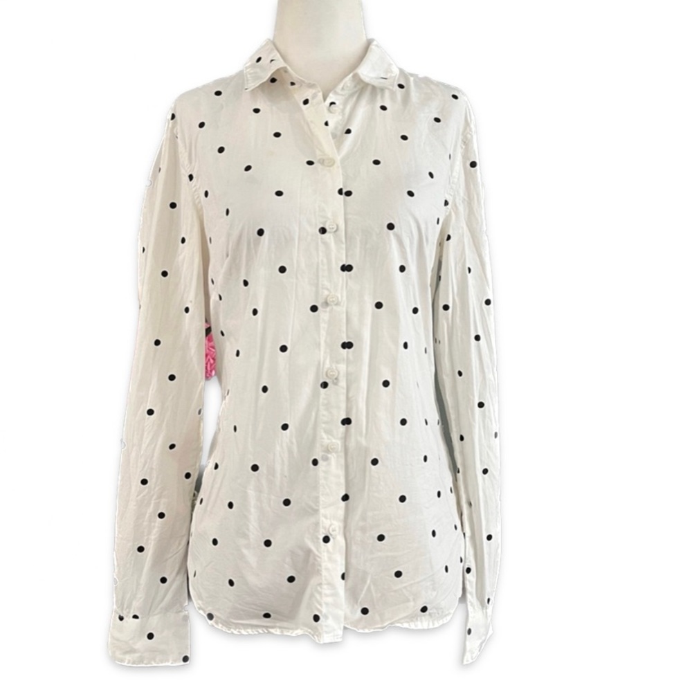 L.O.G.G 100% Cotton Polka Dot Button Up Long Sleeve